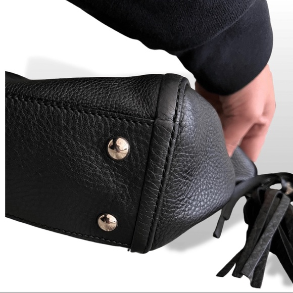 Gucci Black Lambskin Leather Soho Tote EUC with dust bag - Picture 4 of 8